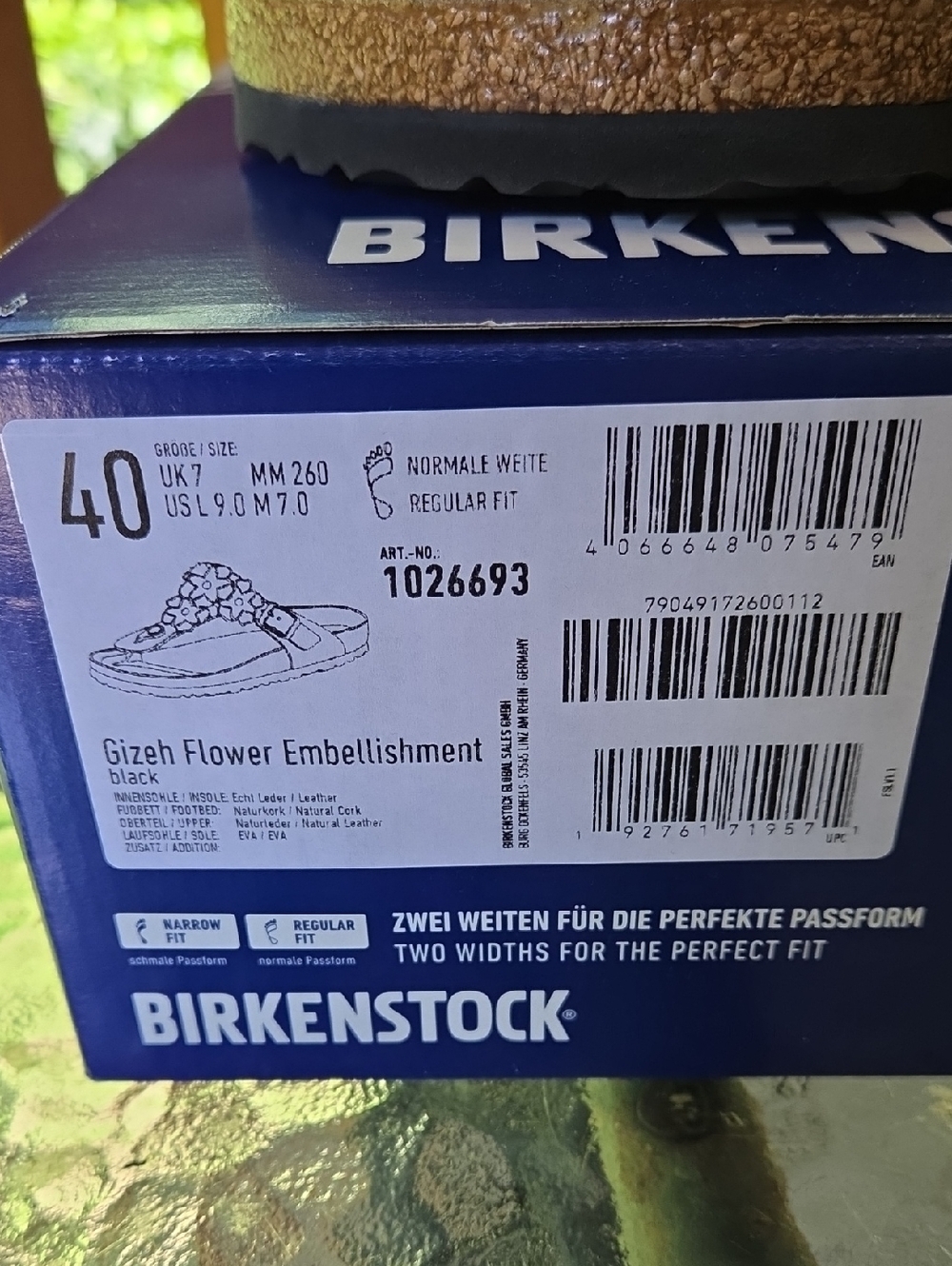 NIB Birkenstock Gizeh Flower Leather Sandals- 40, US 9 - Picture 2 of 5